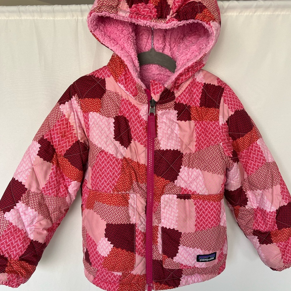 Patagonia Reversible Retro Fleece High Pile Japanese Shibori Print Toddler Coat